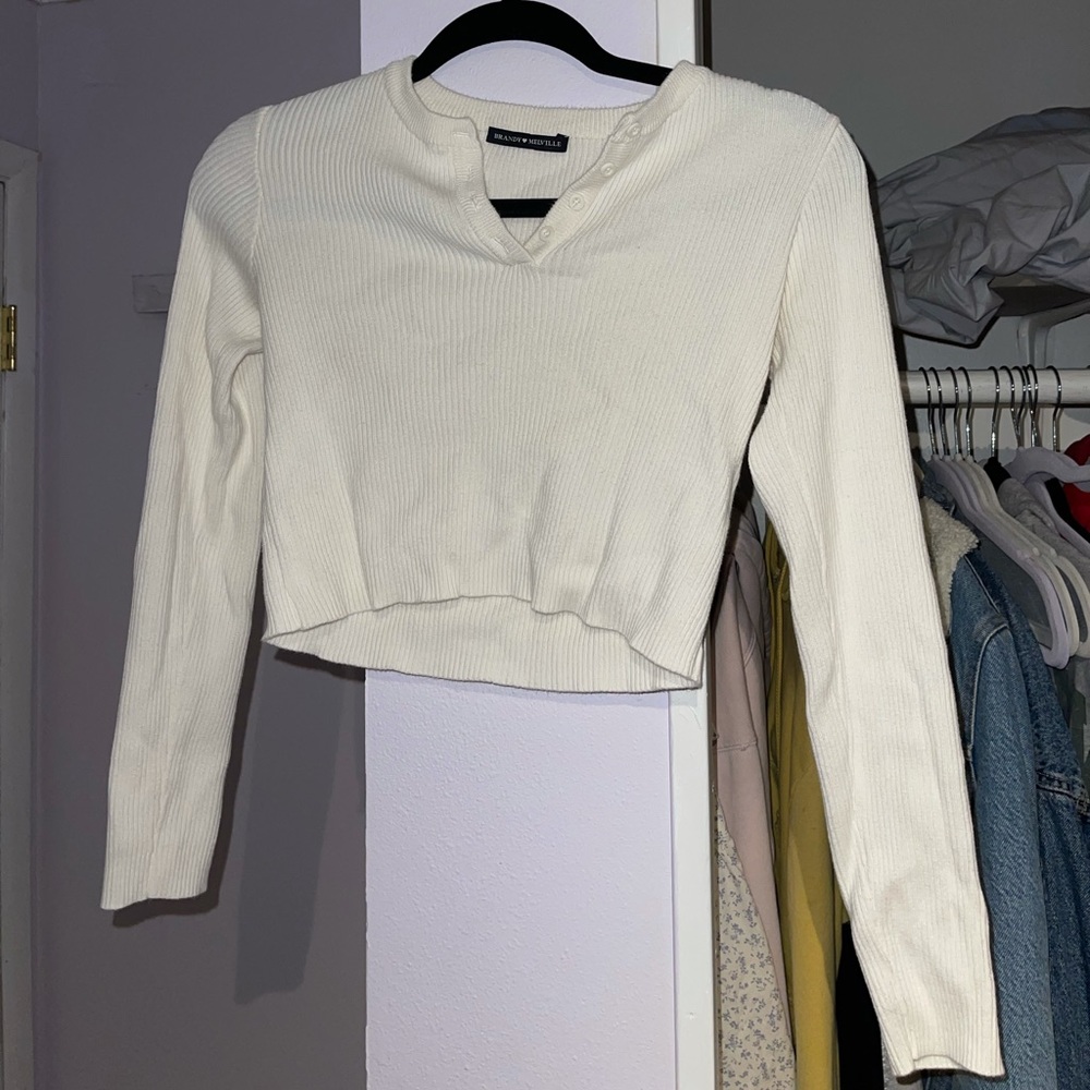 Super cute crop brandy sweater!